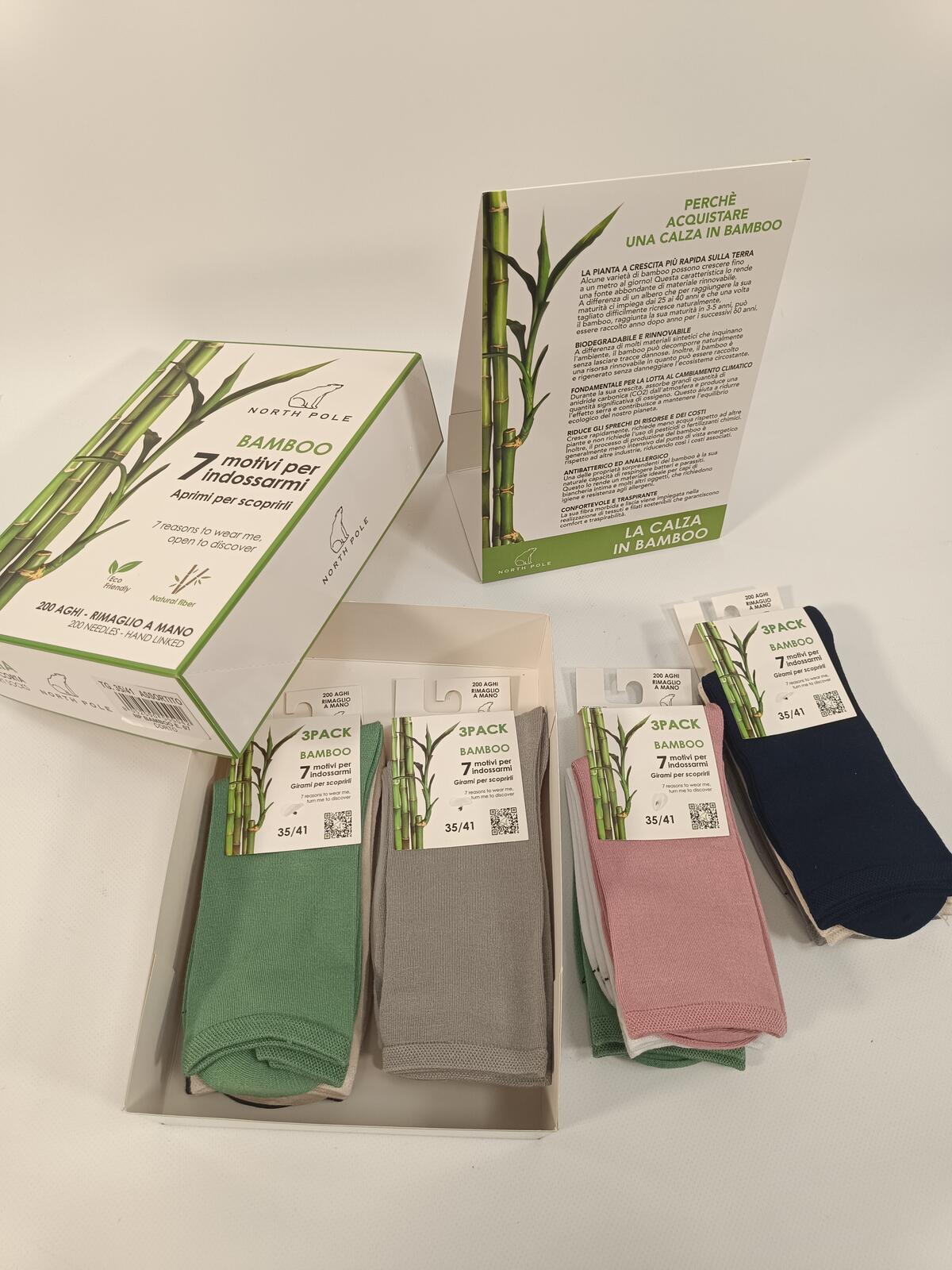 TRIS Damen-Shortsocken NPBAMBUS 07 Tellini S.R.L. Großhandelskleidung